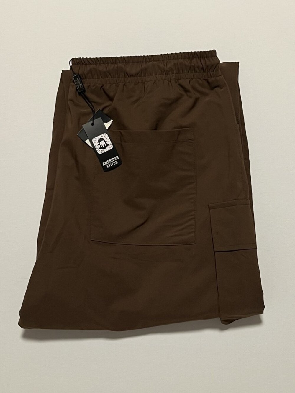 American Stitch Cargo Pants NWT Nylon Stretch Outdoor Hiking Brown Mens size XXL